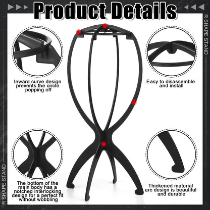 ProSuites 2 Pack Wig Stand with 2Pcs Wig Dust Bag Travel Wig Head Stand Holder for Women Multiple...