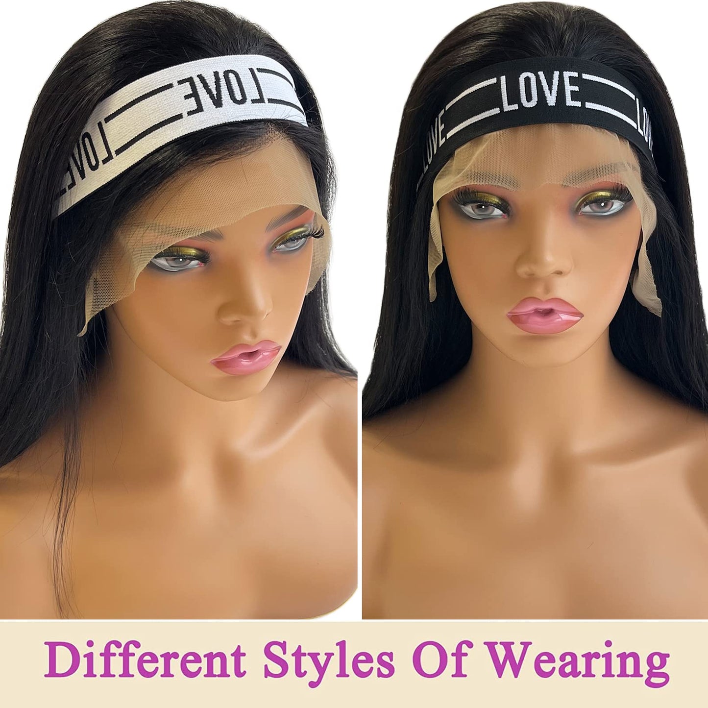 Iraatraa Elastic Bands For Wig 5 Piece Set Latex And Nylon Lace Front Hairband Melting Band For K...