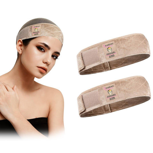 Dreamlover Wig Grip Bands Headband for Keeping Wigs in Place Tan 2 Pieces
