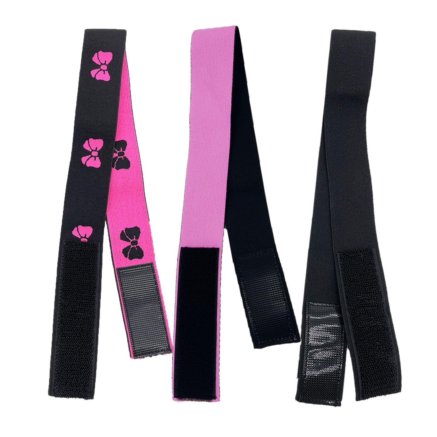 Atimiaza 3 Pcs Elastic Lace Melting Bands for Wigs Lace Front Edge Wrap to Lay Edges PinkBow TieB...