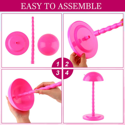 8 Pieces Wig Head Stand for Multiple Wigs Mannequin Head 138 Inch Portable Hat Display Stand Trav...