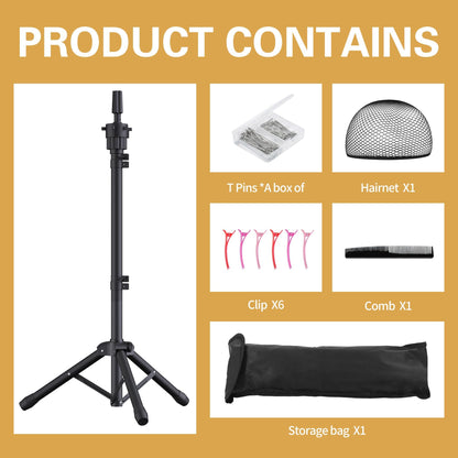 Relx Wig Head Stand  Adjustable Mannequin Head Stand  Wig Stand Tripod for Cosmetology Hairdressi...