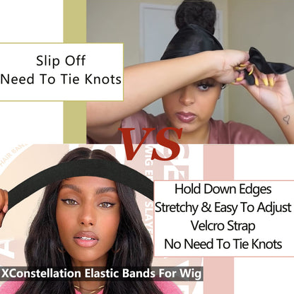 Adjustable Elastic Bands for Wigs and Lace Frontals  4 Pcs MeltResistant Grip Bands Edge Wraps to...