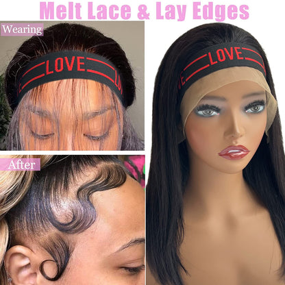 Elastic Wig Bands for Lace Front Wigs  Secure Grip Lay Edges Baby Hair Headband Melting Edge Wrap...